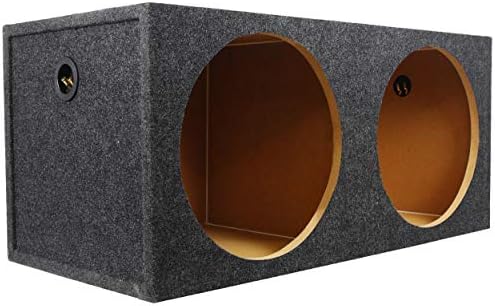 Rockville RD15 Dual 15" 3/4" MDF Sealed Car Subwoofer Enclosure Box, USA | 2.1 cu.ft. Net Volume Per Sub, Precision Cut, Glued and Stapled Joints