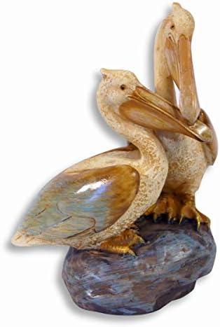 SC Hand Painted Twin Pelican Bird Lovers Figurine 5.25"