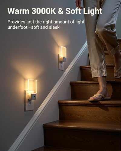 DEWENWILS Night Lights Plug into Wall, LED Night Lights Light Sensor 4 Pack