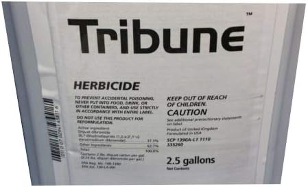 Tribune Herbicide 2.5 gallons contains 37.3% Diquat dibromide same as Reward Herbicide