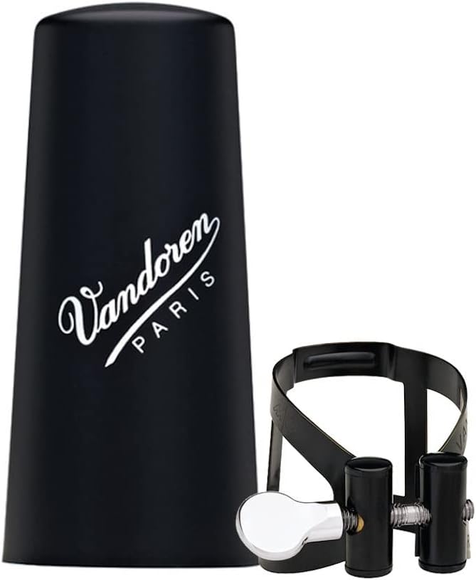 Vandoren LC53BP M/O Ligature and Plastic Cap for Alto Clarinet; Black Finish