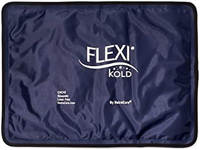 FlexiKold Gel Ice Packs (Standard Large: 10.5" x 14.5") for Injuries Reusable, Back Pain Relief, Knee Wrap, After Surgery, Ice Pack for Knee, Shoulder - 6300-COLD by NatraCure
