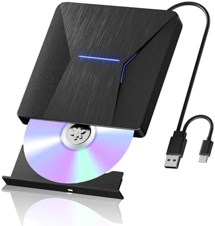USB3.0&Type-C Blu Ray Burner for Laptop, External Blueray/DVD Drive for PC | Widely Compatible External Blu-ray Drives Adapt to Diverse Usage