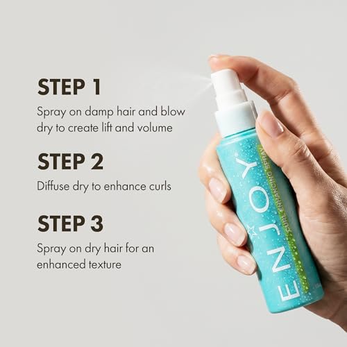 Enjoy Curl Enhancing Spray - Defining & Lifting Mist for Natural Curls - Refreshes Lifeless Hair with Flexible Volume & Shine - Lightweight Texture
