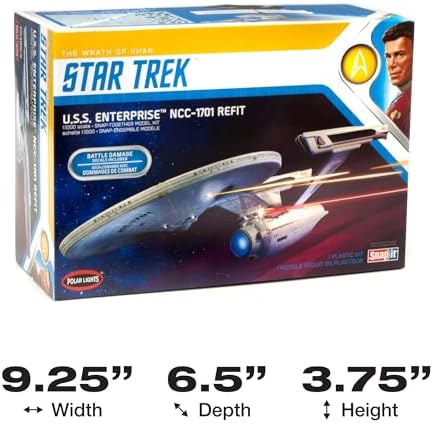 Polar Lights Star Trek U.S.S. Enterprise Refit Wrath of Khan Edition 2T 1:1000 Scale Model Kit