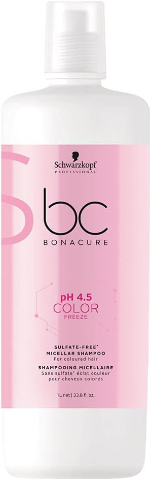 Schwarzkopf Professional Bonacure Color Freeze Ph 4.5 Micellar Sulfate Free Shampoo, Fresh, 1000 ml