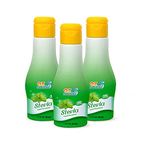 EZ-Sweetz (2-Pack 1.36oz - Liquid De-Bittered Stevia Sweetener 300 Servings/Bottle)