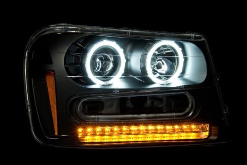 Anzo USA 111127 Chevrolet Trailblazer Black Projectors w/Halos Headlight Assembly - (Sold in Pairs)