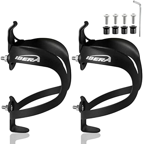 Ibera Bike Water Bottle Holder, Quick Access Water Bottle Holders for Bike with Firm Grip, Lightweight Aluminum Cage, Fits Standard & Oversized Bottles, Stylish Easy Mount Bikes Bottle Holder