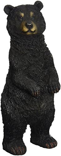 Design Toscano QM24217001 Black Bear Statue Walking, Multicolored