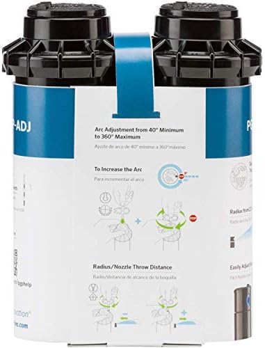 Hunter PGP-ADJ 3/4" Rotor Lawn Sprinkler Head, 22-52 ft, 4" Pop Up, 2 Pack