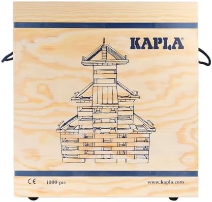 KAPLA Wooden Construction Set - 1000 Building Planks in a Chest - for Ages 3+