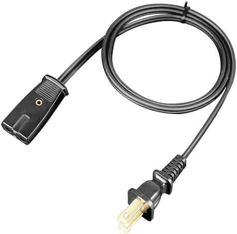 3ft Long 2 Pin 1/2 Inch Spacing Power Cord for West Bend Slow Cooker 84114 84124 Models Electric Cord - Also for Many Rice Cookers and Other Small