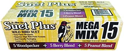 ST. ALBANS BAY SUET PLUS Suet Cake Variety Packs, 11 oz. Wild Bird Suet Cakes (High Energy, 10 Pack)