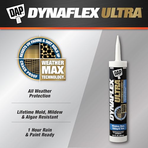 DAP Dynaflex Ultra Advanced Exterior Sealant, White, 10.1 Oz (7079818211)