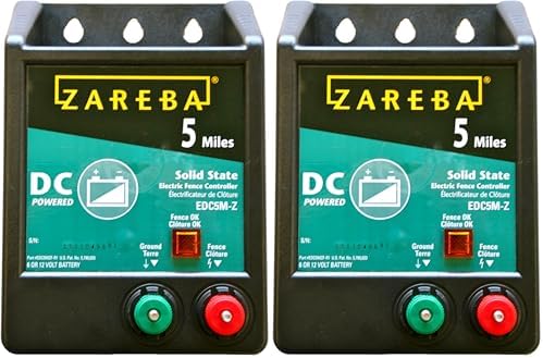 Zareba EDC5M-Z 5-Mile Battery Operated Electric Fence Charger Energizer