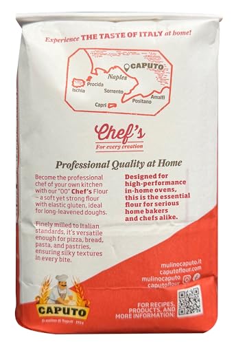 Antimo Caputo Chef's Flour 2.2 LB - Italian Double Zero 00 - Soft Wheat for Pizza Dough, Bread, & Pasta