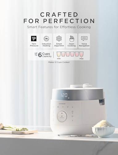 CUCKOO Twin Pressure Induction Rice Cooker, 20-Cup Cooked, CRP-LHTR1009FW