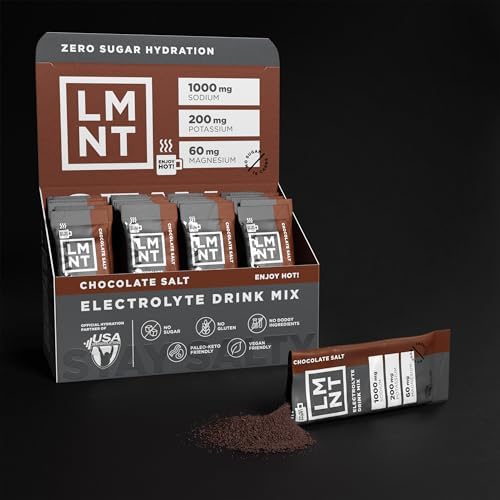 LMNT Zero Sugar Electrolytes - Chocolate Salt | Drink Mix | 30-Count