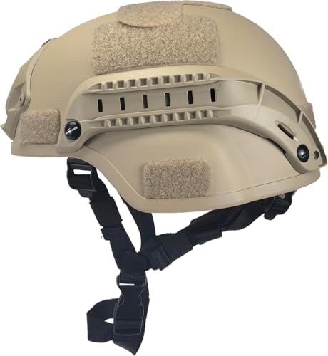 Tactical Airsoft Paintball MICH 2000 Helmet with Side Rail & NVG Mount
