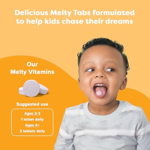 Renzo's Invincible Kids Vitamin C with Elderberry Vitamin C and Zinc, Dissolvable Kids Vitamins for Immune Support, Sugar-Free Melty Tabs