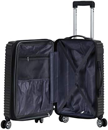Rockland Star Trail Hardside 2 Piece Expandable Spinner Wheel Luggage Set, (20"/24"/28"), Champagne