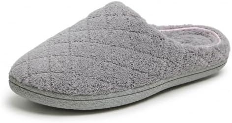 Leslie Terry Clog House Shoes with Memory Foam, Indoor Slippers with Wide Widths
