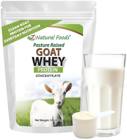 Z Natural Foods Goat Whey Protein Powder Concentrate - Pasture Raised, 1 lb