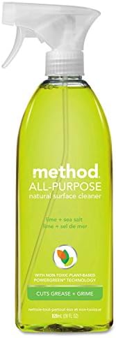 method All-Purpose Cleaner Spray, Lime + Sea Salt, 28 fl oz | Cuts Grease & Grime on Counters, Glass, Sealed Wood & Floors, for Kitchen & Bathroom, Controlled Mist, Streak Free