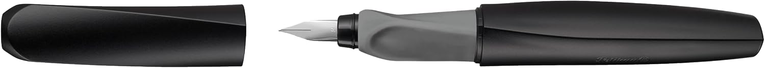 Pelikan Twist Fountain Pen with 1 Ink Cartridge, Medium Nib, Silver, Boxed (947101)