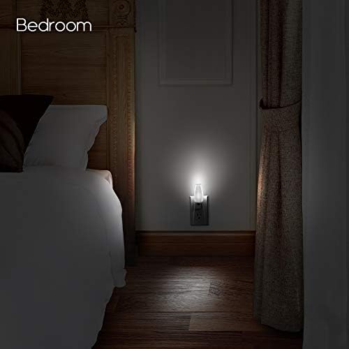 Emotionlite Plug-in Night Light, Dusk to Dawn Sensor, Warm White, 4 Pack | Warm white sensor night light, ideal for nursery, bedroom, bathroom, hallway, stairs & kitchen