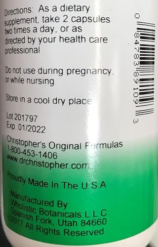 Christopher's Original Formulas Sinus Plus, Sinus Support Capsules, Whole Herb Synergistic Blend, 100 Count