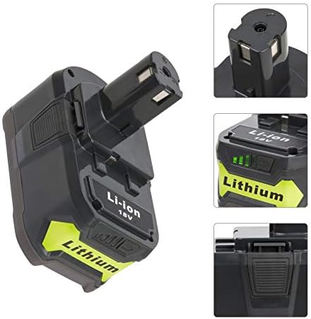 18V Battery and Charger Combo for Ryobi 18 Volt Cordless Tools Battery and P118B Charger, 18V Battery Capacity Output 5.0Ah