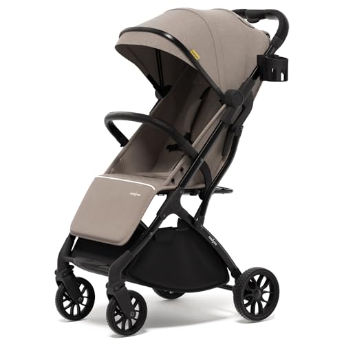 newyoo GlideTow TR18 Travel Stroller, Compact & Lightweight, Muted Olive | Newborn to toddler, foldable, self-standing design, 175° near-flat recline, large mesh window, trolley mode & UPF 50+ canopy