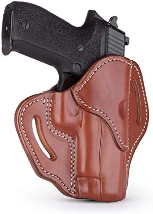 1791 Gunleather OWB Holster, Fits Sig P226, P220, P229, Beretta 92FS, VP9 | Right-handed leather gun holster also fits Beretta M9, Glock 17, 20, 21, 22, Springfield XD and 1911 with full rail