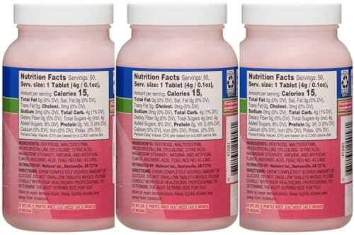 Relion Glucose Tablets - Fruit Punch Flavor - 50 Counts (3 Pack)