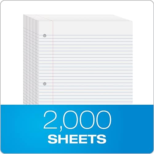 Oxford Loose Leaf Paper, 500 Sheets, College Rule Filler Notebook Paper, 8-1/2" x 11", 3-Hole Punched Fits 3-Ring Binders (62349)