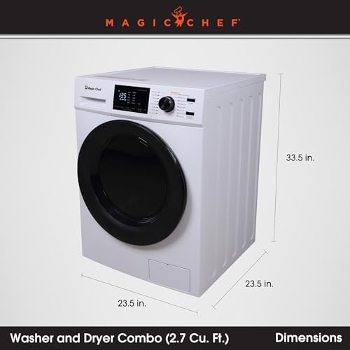23.4 in. 2.7 cu. ft. White All in One Ventless and Washer Dryer Combo