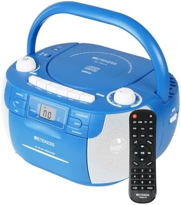 Retekess TR621 CD and Cassette Player Combo, Boombox CD Player(White)