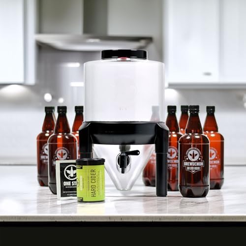 Hard Cider Kit w/Bottles – NO AIRLOCK OR SIPHON REQUIRED – Conical Fermenter Eliminates Sediment and Makes Wicked-Good Home Made Hard Cider - 2