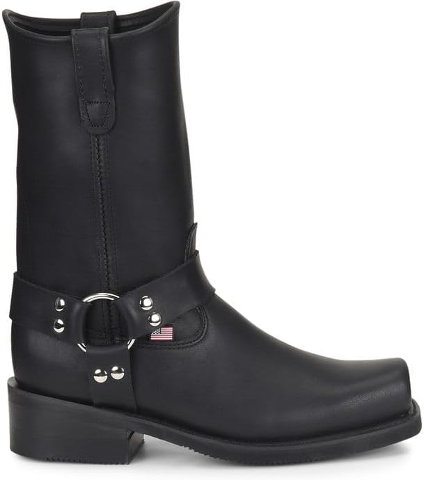 Double-H Barry 11" Harness Boots for Men - Leather, with PermaFresh Cushioned Insole and Slip-Resistant Outsole, Made in USA | Permafresh Cushioned Insole and Slip-Resistant Outsole, Shock-Absorbing Midnight Insert, Narrow Square Toe
