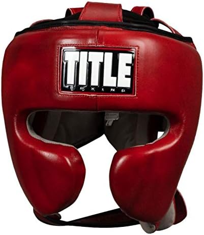 TITLE Boxing Blood Leather Sparring Headgear - MMA & Muay Thai Protection