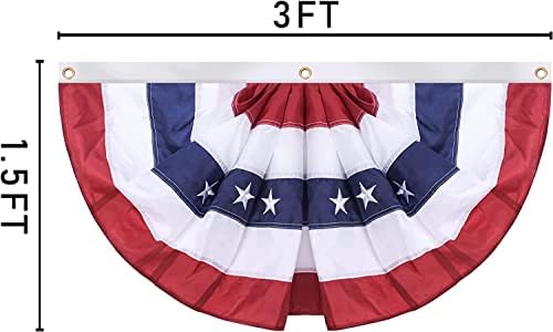 American Flag 4x6 FT, US Flags with Embroidered Stars, Sewn Stripes, Brass Grommets, Durable USA Flag for Outdoor