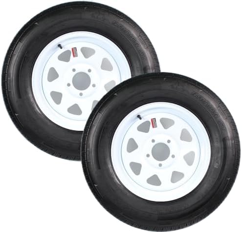 eCustomrim 2-Pack Radial Trailer Tire Rim Assembly ST225/75R15 LRD 5 Lug