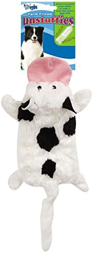 Grriggles US5460 14 14 Farm Friend Unstuffies Dog Squeak Toy, Small Cow