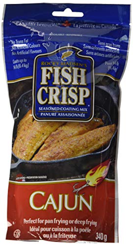 Rocky Madsen's Fish Crisp, Seasoned Coating Mix, Cajun, 340g/12oz, Imported from Canada}
