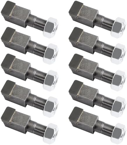 10 PACK 2-7/8"Lx3/4"W Stump Grinder Teeth with 5/8" Nuts Carbide Tipped | Compatible with Baumalight 1P24/Ashland FS19/Shaver SC50/JCB/Bradco SG26