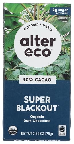 Alter Eco, Bar Chocolate Dark Super Blackout Organic, 2.65 Ounce