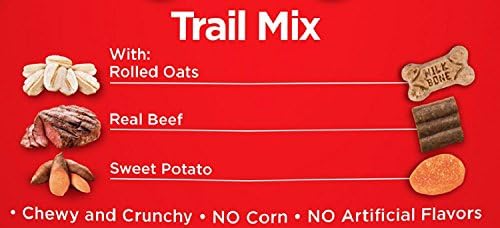 Milk-Bone Trail Mix With Real Beef & Sweet Potato Dog Treats, 9-Ounce (Pack of 3)