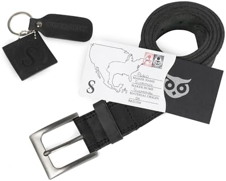 Hide & Drink Rugged Full Grain Leather Belt - Durable Men's Belt for Jeans, Western, Casual & Dress, Mens Belts for Men